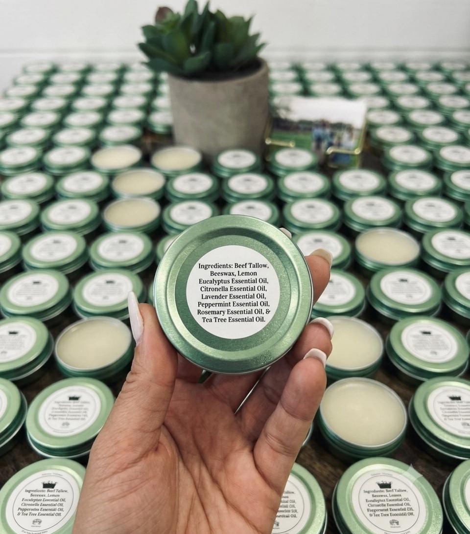 1oz “BugGuard Balm” Tallow Bug Repellent