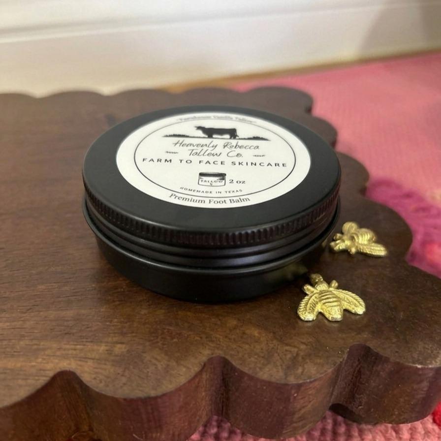 “Farmhouse Vanilla Tallow-” Hand, Lip & Body Balm 2oz tin can