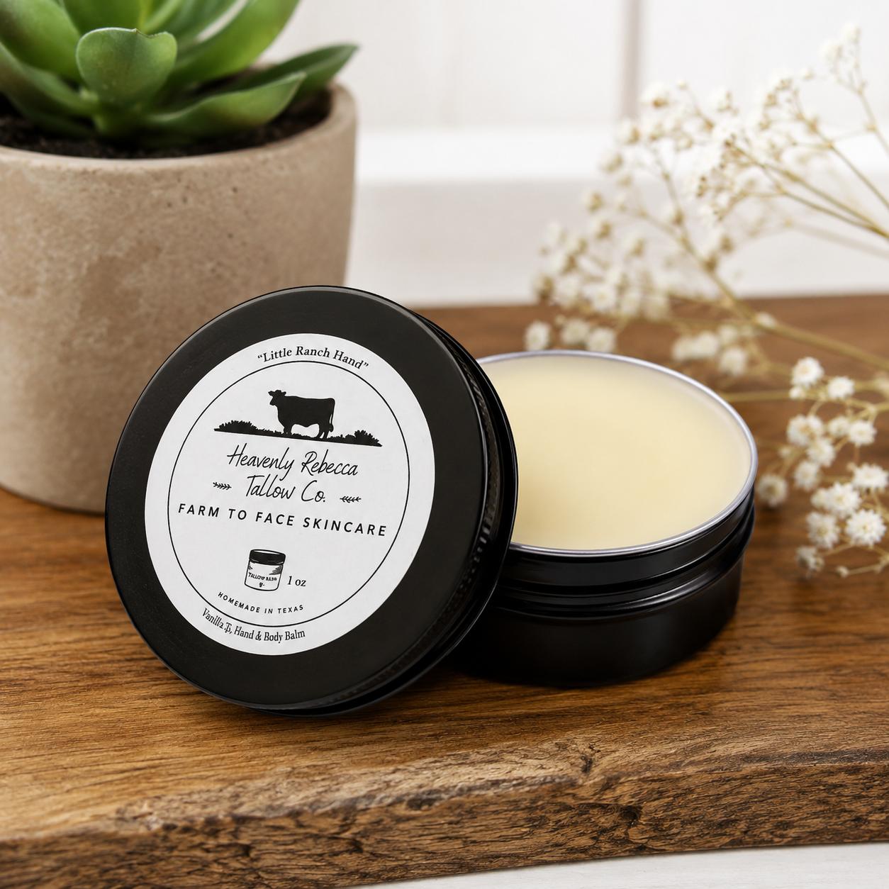 “Little Ranch Hand”- Vanilla Hand, Lip & Body Tallow Balm -2oz